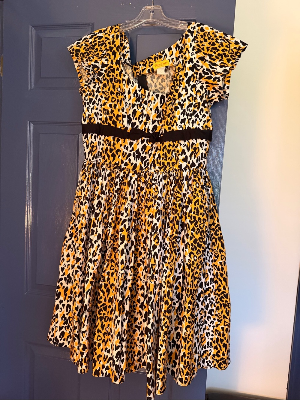 Bernie Dexter leopard swing dress sz 12
